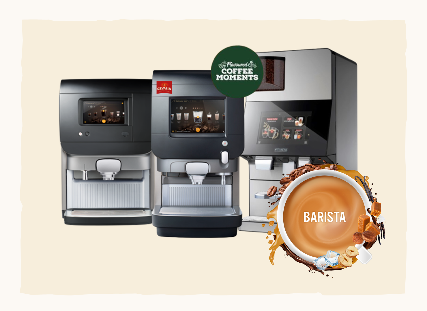 Grafik med Barista konceptets kaffemaskiner