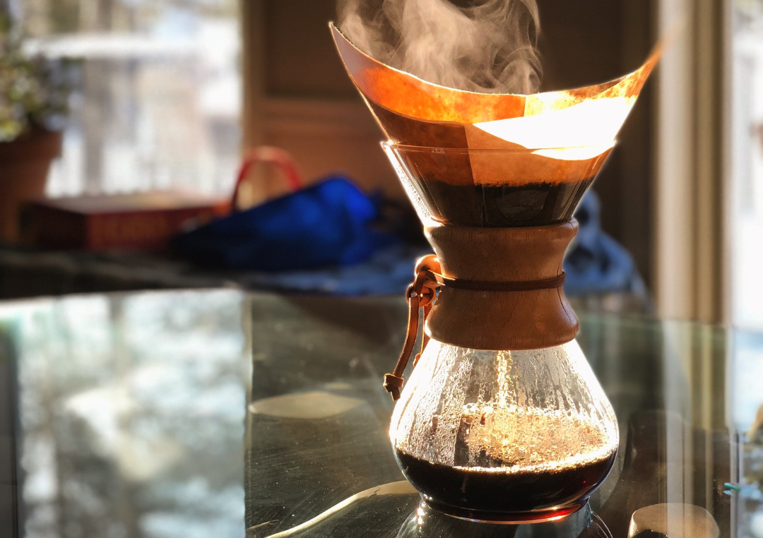 Freshly brewed coffee